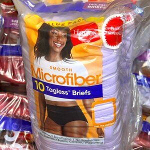 Hanes Women's Tagless Briefs -  LOT 50 - 180 pcs – 18 packs (10 ea) – Sz 8 - NEW